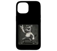 Zebra Occhiali da sole Rock Music Funny Retro Horns Up Custodia per iPhone 15