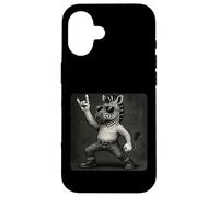 Zebra Occhiali da sole Rock Music Funny Retro Horns Up Custodia per iPhone 16