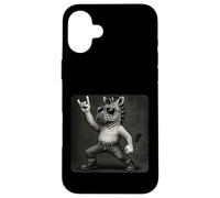 Zebra Occhiali da sole Rock Music Funny Retro Horns Up Custodia per iPhone 16 Plus
