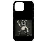 Zebra Occhiali da sole Rock Music Funny Retro Horns Up Custodia per iPhone 16 Pro Max