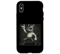Zebra Occhiali da sole Rock Music Funny Retro Horns Up Custodia per iPhone X/XS