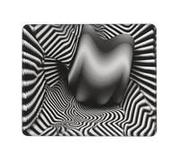 Zebra Op Art - Tappetino per mouse con base antiscivolo, esteso per ufficio e giochi, base in gomma da 3 mm, lavabile in lavatrice, perfetto per computer, laptop, PC e console
