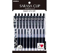 Zebra gel penna a sfera Sarasa clip 0.5 P-JJ15-BK10 nero 10 pezzi