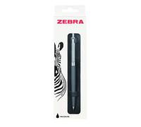 Zebra Pen 901 - Penna a sfera nera, elegante ed elegante, penna biro nera, penne retrattili e affidabili, inchiostro nero, penne a sfera con fusto grigio di alta qualità con custodia di presentazione,