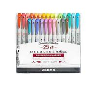 Zebra Pen Mildliner 79125 - Pennelli a doppia punta, colori assortiti di inchiostro, confezione da 25, multicolore
