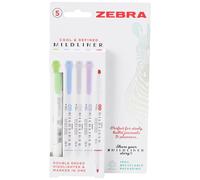 Zebra Pen MILDLINER Dual Tip Highlighter Pens, Pastel Highlighters For Adults, B