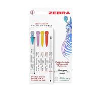 Zebra Pen MILDLINER Penne a doppia punta, pennarelli per adulti, punta a proiettile e punta a pennello, penne colorate per stile e convenienza, penne colorate Mildliner a doppia estremità, colori
