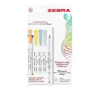 Zebra Pen MILDLINER - Penne a doppia punta, pennarelli per adulti, punta a proiettile e punta a pennello, penne colorate per stile e praticità, penne colorate Mildliner a doppia punta, colori