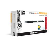 Zebra Pen Sarasa Dry X20 Retractable Gel Pen Medium Point 0.7mm Black Ink 36-Pack (Packaging May Vary)