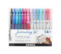 Zebra Pen MILDLINER - Set di evidenziatori a doppia punta, penne gel e evidenziatori pastello, confezione multipla, pennarelli e evidenziatori a punta larga e fine, penne a doppia punta, colori