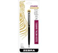 Zebra PEN StylusPen 33111 Penna a sfera retrattile Twist, punta fine, 0,7 mm, inchiostro nero, fusto nero, 1 pezzo