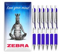 Zebra Pen Z-Grip Flight Penne A Sfera 1.2mm Confezione Da 6 Set Di Colori Vari