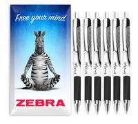 Zebra Pen Z-Grip Flight Penne A Sfera 1.2mm Confezione Da 6 Set Di Colori Vari