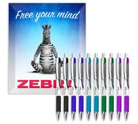 Zebra Pen Z-Grip Flight Penne A Sfera - 1,2mm - Vari Colori E Formati