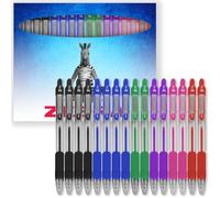Zebra Pen Z-Grip - Penne a sfera retrattile, pennino da 1,0 mm, confezione da 16, in confezione regalo di cartone, per scuola, scrittura, lavoro, ufficio (assortiti)