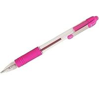 Zebra Pen Z Grip - Penne a sfera rosa, lisce e confortevoli, con clip da tasca, penne a sfera retrattili con inchiostro rosa, affidabili penne biro per uso quotidiano, punta media, confezione multipla