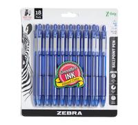 Zebra Pen Z-Grip Retractable Ballpoint Pen Medium Point Blue Ink 18-Pack Model Number: 22258