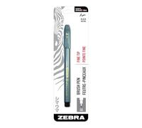 Zebra Pen Zensations - Penna con punta a pennello, punta a pennello fine, inchiostro nero resistente all’acqua, confezione da 1 pezzo