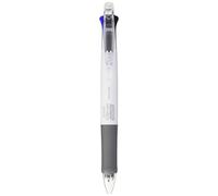 Zebra Penna a scatto multicolore e multifunzione, fusto nero (b4sa1-b) White Barrel