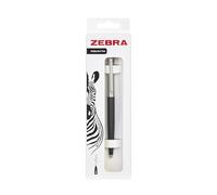 Zebra Penna a sfera 901 nera, elegante ed elegante, penna biro nera, retrattile e affidabile, inchiostro nero, penne a fusto nero di alta qualità con custodia - punta fine, 1 confezione - nero
