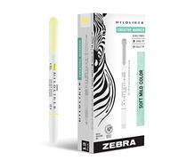 Zebra Penna Mildliner, evidenziatore a doppia punta, punta larga e fine, giallo, 12 pezzi