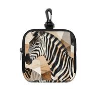Zebra, piccola custodia impermeabile con cerniera, in neoprene, per auricolari, portachiavi