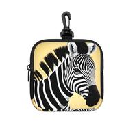 Zebra, piccola custodia impermeabile con cerniera, in neoprene, per auricolari, portachiavi
