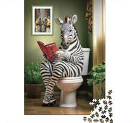 Zebra Reading Book Puzzle Giochi 1000 Pezzi Per Gioco Familiare Arte Animal Puzzle Adulti Foto 70x50cm/1000pcs