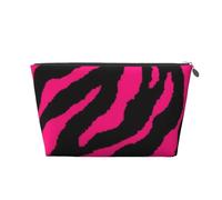 Zebra rosa nera, Borsa da toilette Borsa per trucco Borsa per cosmetici Borsa da toilette da viaggio portatile