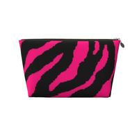 Zebra rosa nera, Borsa per il trucco Borsa per cosmetici Borsa da toilette da viaggio portatile Borsa da toilette