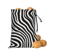 Zebra, sacchetto traspirante per conservare patate e cipolle, colore | Tessuto che blocca la luce. Estende la freschezza. Cerniera laterale. Facile da trasportare.