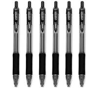 Zebra Sarasa - 0.7 mm retrattile penna roller a inchiostro gel - Set di 6 - nero inchiostro