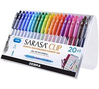 Zebra Sarasa Clip 0.5mm Fine Point Gel Ink Pens 20/Pkg-Assorted Colors