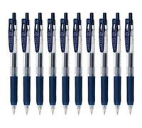 Zebra Sarasa Clip 1.0 Retractable Gel Ink Pen Rubber Grip 1.0mm Blue Black Ink Value Set of 10