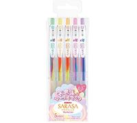 Zebra Sarasa JJ75-5C-MB Penna a sfera Clip da 0,5 mm, set di 5 colori marmorizzati