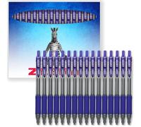 Zebra Sarasa Pen - Penna a sfera retrattile con inchiostro gel, pennino da 0,7 mm, confezione regalo in cartone, confezione da 16 (blu)
