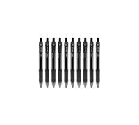 Zebra - Sarasa Retractable Gel Ink Rollerball - Fast Drying - 0.7mm - Black - Pack of 10