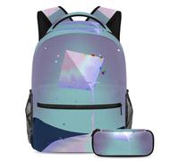 Zebra, set di 2 zaini per la scuola per bambini, con zaino e astuccio, Multicolore#07, B：29.4x20x40cm P：19x7.5x3.8cm, Zaini Daypack