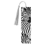 Zebra - Set di segnalibri da donna, 5 pezzi, in legno, per libri e studio, accessori per la lettura