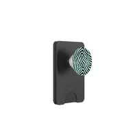 Zebra Stripes Accessories Black with Mint Green Aesthetic PopSockets PopWallet per MagSafe