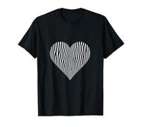 Zebra Stripes Cuore Forma Cute Rescue Shelter Maglietta