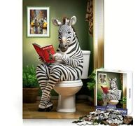 Zebra sul water - Puzzle per adolescenti da 1000 pezzi - Stimola la memoria - Facile da srotolare - Dimensioni perfette - Regalo per le vacanze (50x75cm)