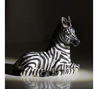 Zebra Table Sculpture - Resin Zebra Figurine - Black, White - African Safari Zebra Collectible for Bedroom, Living Room, Office, Bookshelf, Mantel, Entryway, Foyer, Nursery -5.9inch L x 3.54inch H