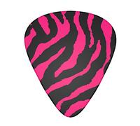 Zebra Tiger Leopard Pink & Chitarra Plettri Confezione da 12, sensazione confortevole, bordi lisci, abrasione, adatto per chitarra, ukulele, ecc.
