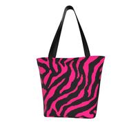 Zebra Tiger Leopard Pink Print Tote Bag per le donne, riutilizzabile grande borsa a tracolla da donna grande capacità shopping totes fasion borsa per ufficio, shopping, viaggi