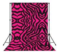 Zebra Tiger Leopard rosso stampato fotografia drappo, pieghevole poliestere sfondo, facile appendere asta tasca Studio Prop