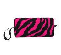 Zebra Tigre Leopardo Rosa, Borsa per il trucco Borsa per cosmetici Borsa da toilette da viaggio portatile Borsa per trucco Organizer