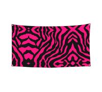 Zebra, tigre, leopardo, rosa, stampa festiva, striscione per feste, compleanni, carnevale, Halloween, anniversari, matrimoni