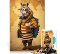Zebra Traveler Art Puzzle da 1000 pezzi per ragazzi Stimola le capacità cognitive Divertimento con incastro perfetto Nessun pezzo si stacca Un modo coinvolgente per passare il tempo libero (50x75cm)