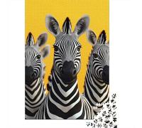 Zebra trio Rompicapo 1000 Pezzi Stile arte digitale Alta Qualità Per 14 Anni E Oltre Dettagliati Divertimento Dimensione Ideale 70x50cm/1000pcs
